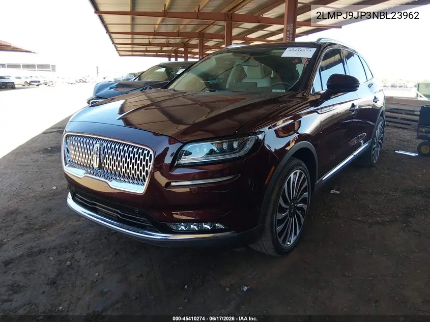 2022 Lincoln Nautilus Black Label VIN: 2LMPJ9JP3NBL23962 Lot: 45410274