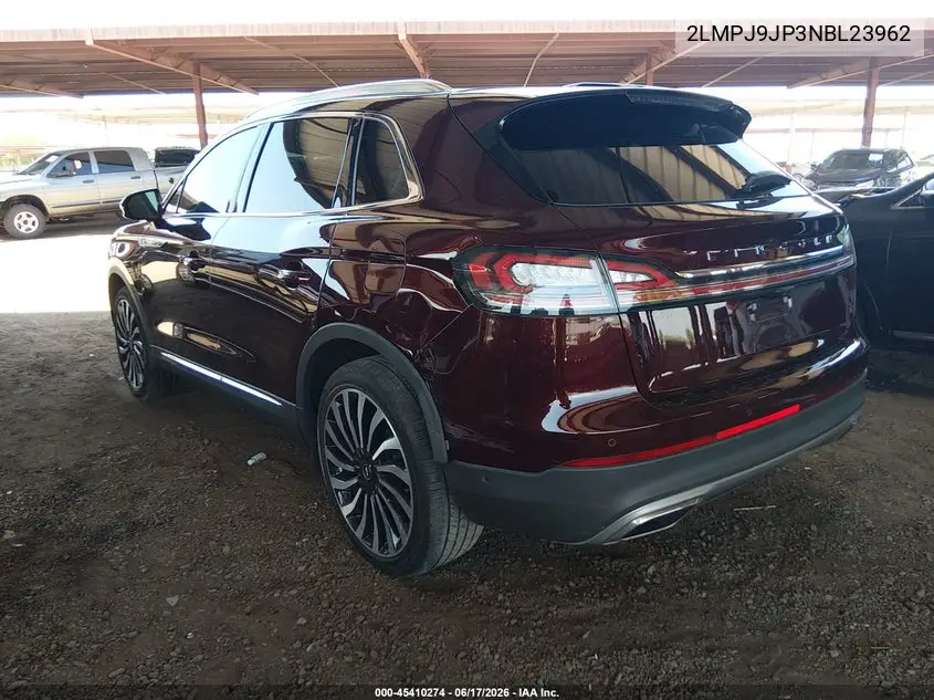 2022 Lincoln Nautilus Black Label VIN: 2LMPJ9JP3NBL23962 Lot: 45410274