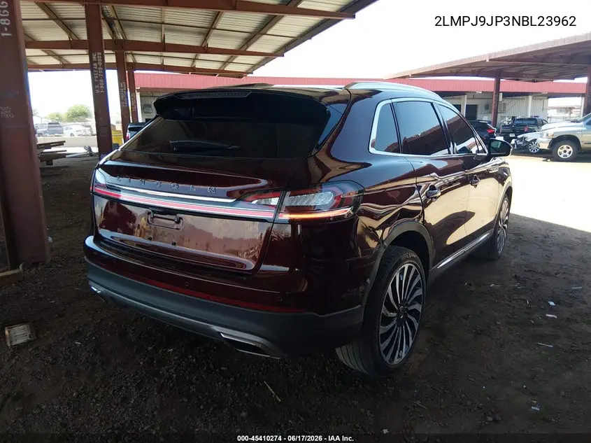 2022 Lincoln Nautilus Black Label VIN: 2LMPJ9JP3NBL23962 Lot: 45410274