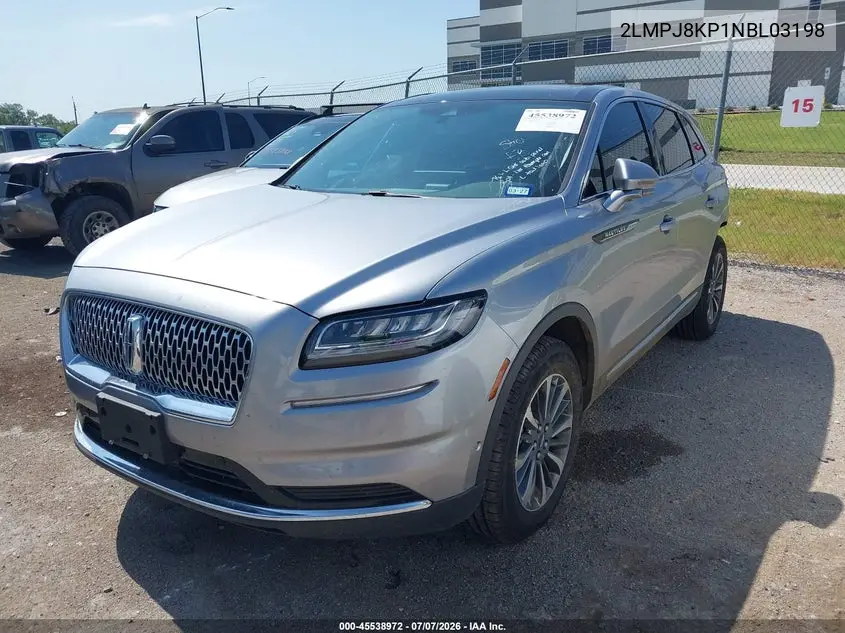 2022 Lincoln Nautilus Reserve VIN: 2LMPJ8KP1NBL03198 Lot: 45538972