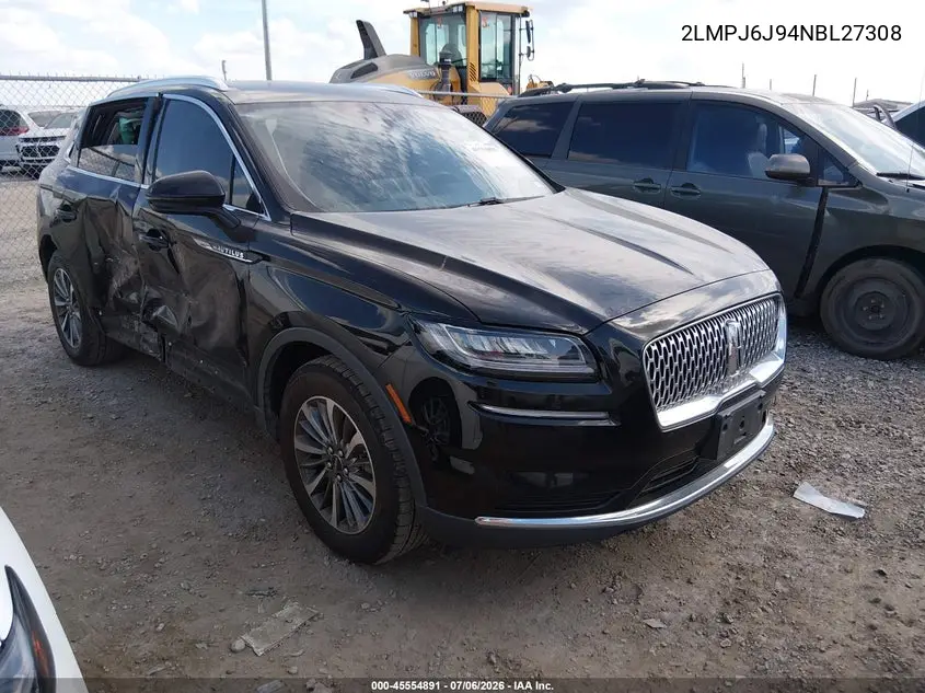 2022 Lincoln Nautilus Standard VIN: 2LMPJ6J94NBL27308 Lot: 45554891