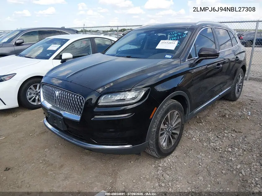 2022 Lincoln Nautilus Standard VIN: 2LMPJ6J94NBL27308 Lot: 45554891
