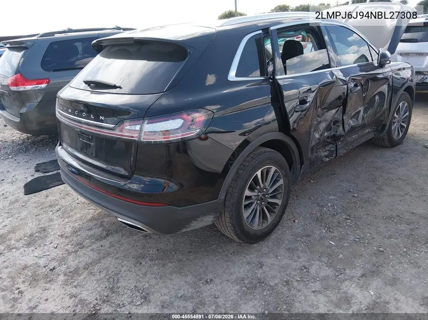 2022 Lincoln Nautilus Standard VIN: 2LMPJ6J94NBL27308 Lot: 45554891