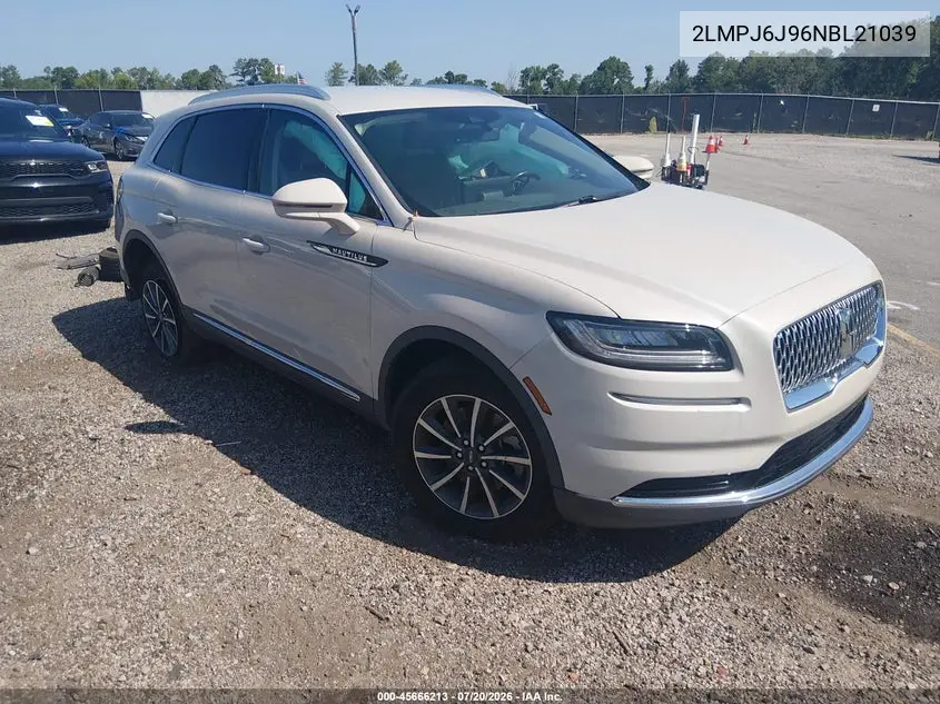 2022 Lincoln Nautilus Standard VIN: 2LMPJ6J96NBL21039 Lot: 45666213