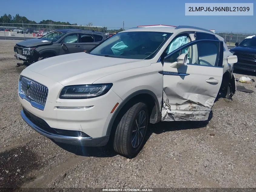 2022 Lincoln Nautilus Standard VIN: 2LMPJ6J96NBL21039 Lot: 45666213