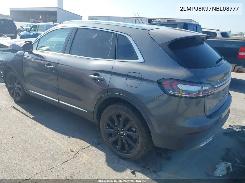 2022 Lincoln Nautilus Reserve VIN: 2LMPJ8K97NBL08777 Lot: 45666715