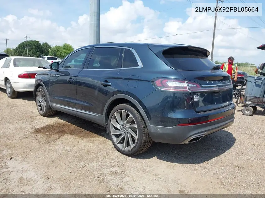 2023 Lincoln Nautilus Reserve VIN: 2LMPJ6K92PBL05664 Lot: 45240023