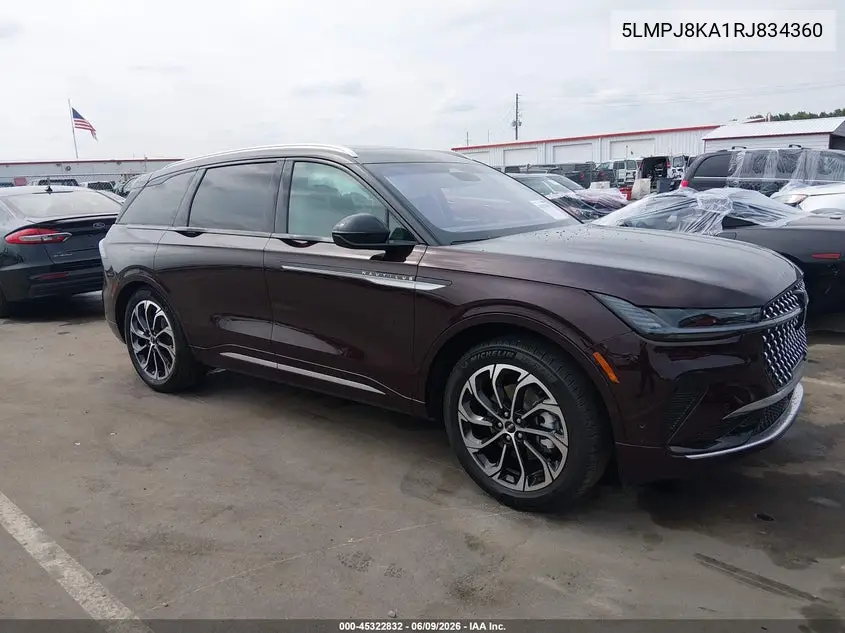 2024 Lincoln Nautilus Reserve VIN: 5LMPJ8KA1RJ834360 Lot: 45322832