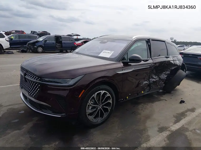 2024 Lincoln Nautilus Reserve VIN: 5LMPJ8KA1RJ834360 Lot: 45322832