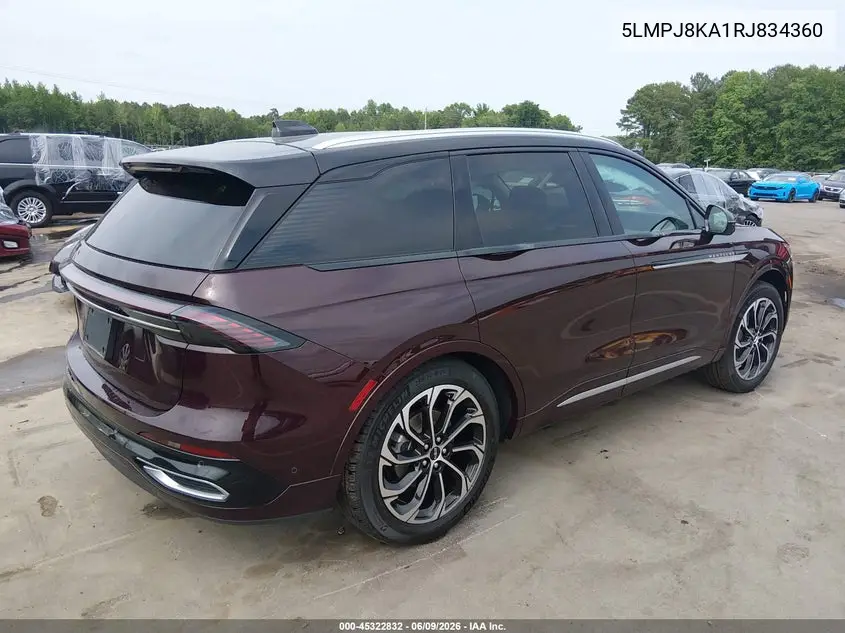2024 Lincoln Nautilus Reserve VIN: 5LMPJ8KA1RJ834360 Lot: 45322832