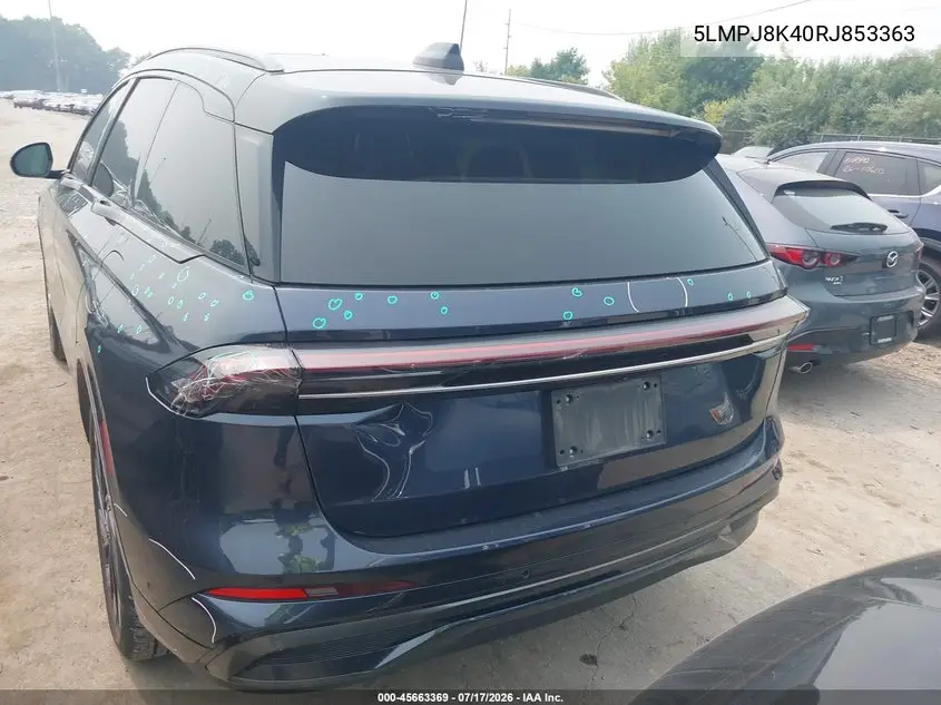 2024 Lincoln Nautilus Reserve VIN: 5LMPJ8K40RJ853363 Lot: 45663369