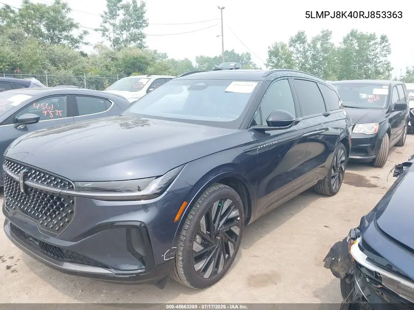 2024 Lincoln Nautilus Reserve VIN: 5LMPJ8K40RJ853363 Lot: 45663369