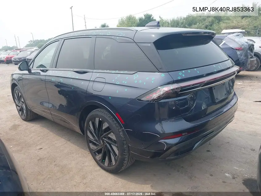 2024 Lincoln Nautilus Reserve VIN: 5LMPJ8K40RJ853363 Lot: 45663369