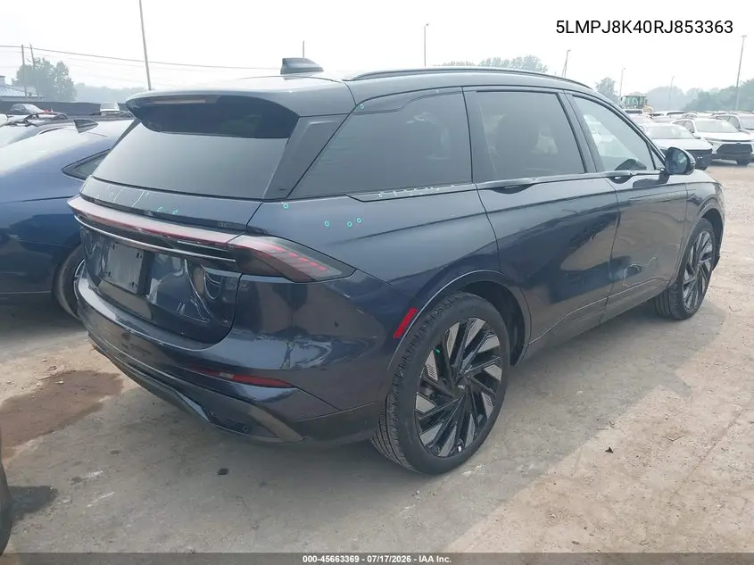 2024 Lincoln Nautilus Reserve VIN: 5LMPJ8K40RJ853363 Lot: 45663369