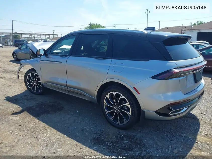 2025 Lincoln Nautilus Reserve VIN: 5LMPJ8KA0SJ905148 Lot: 45562379