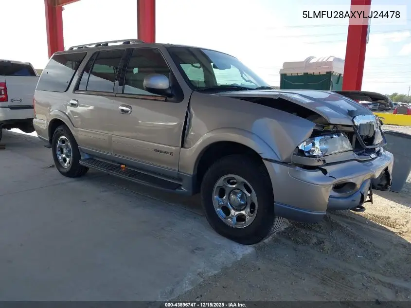 5LMFU28AXYLJ24478 2000 Lincoln Navigator