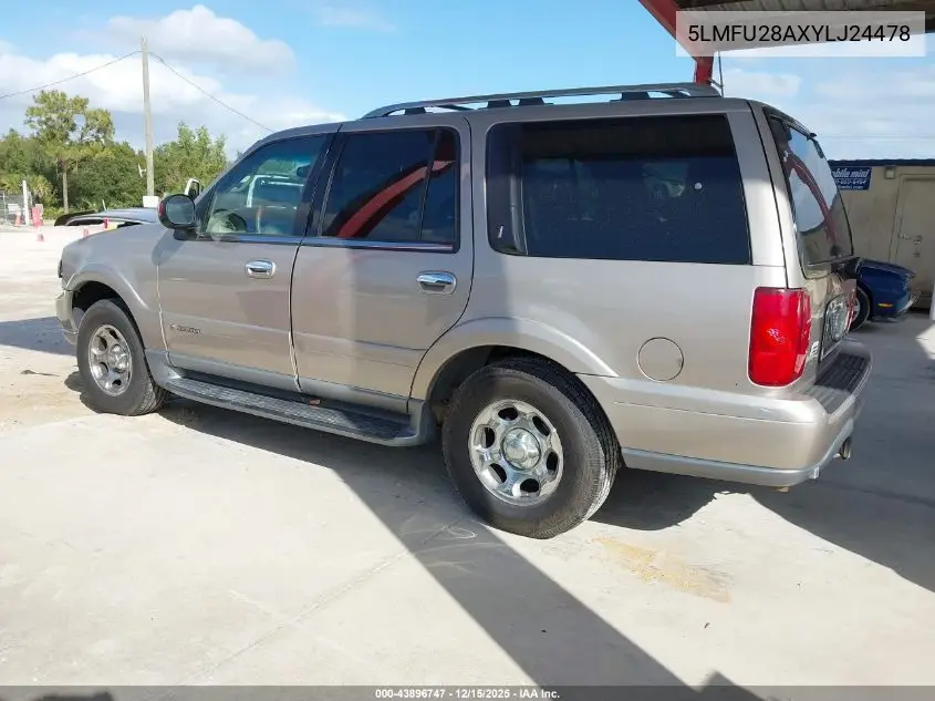 5LMFU28AXYLJ24478 2000 Lincoln Navigator