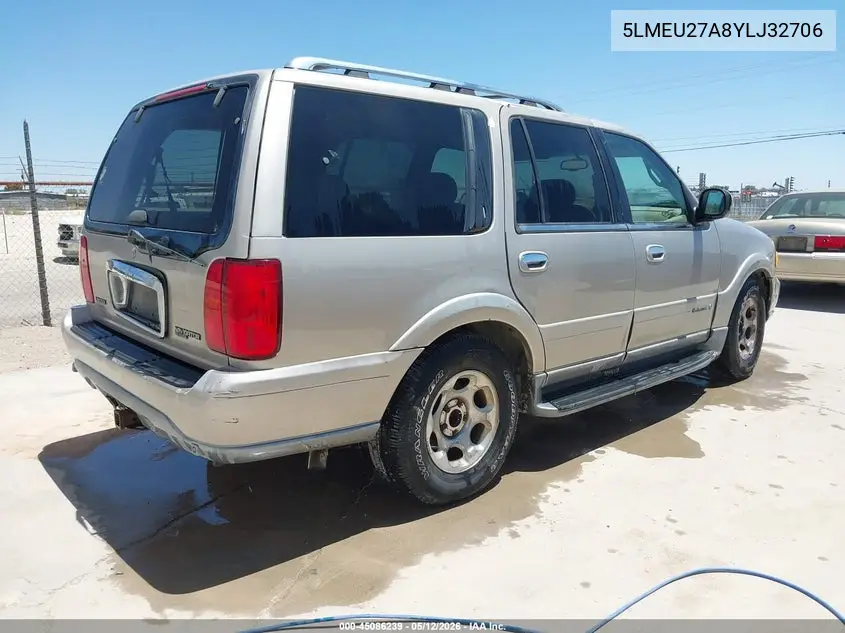 2000 Lincoln Navigator VIN: 5LMEU27A8YLJ32706 Lot: 45086239