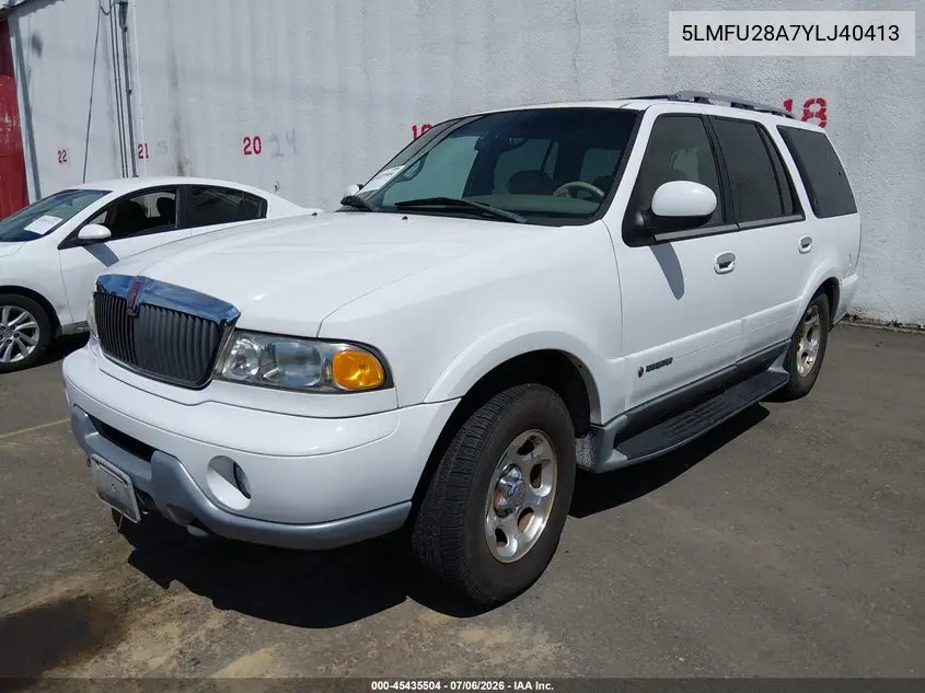 2000 Lincoln Navigator VIN: 5LMFU28A7YLJ40413 Lot: 45435504