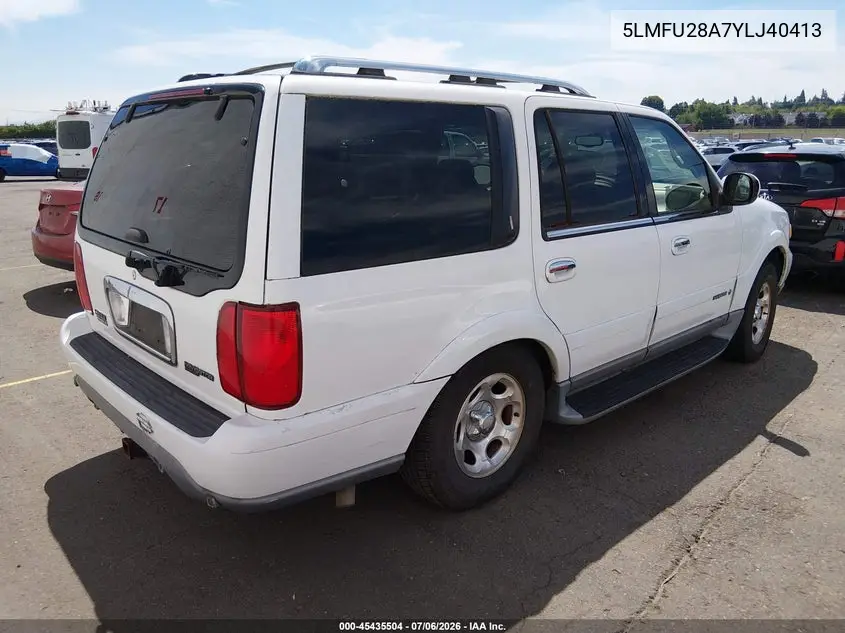 2000 Lincoln Navigator VIN: 5LMFU28A7YLJ40413 Lot: 45435504
