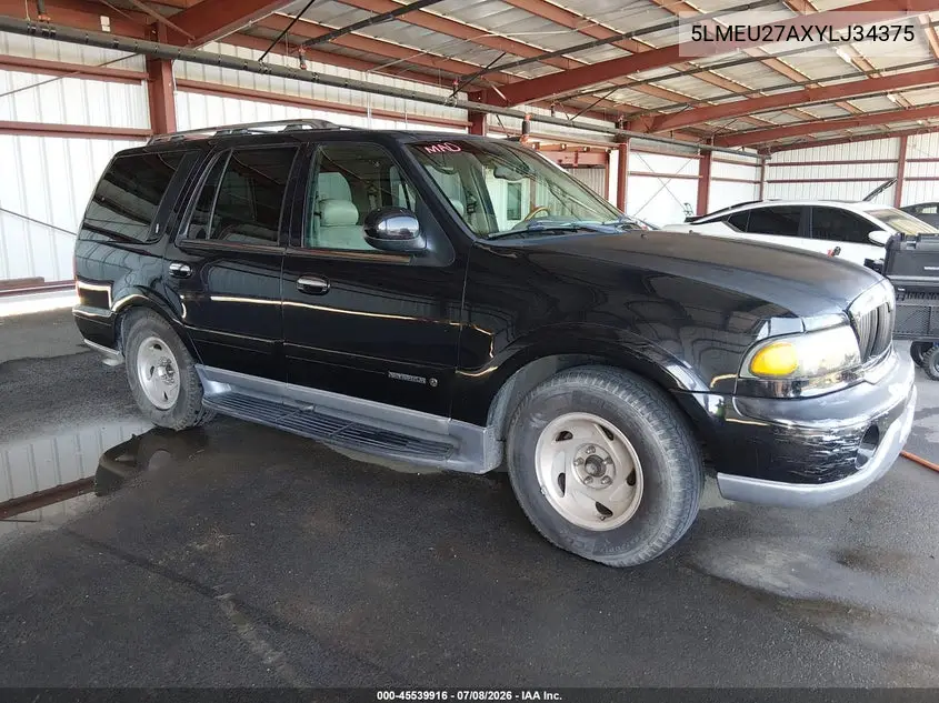 2000 Lincoln Navigator VIN: 5LMEU27AXYLJ34375 Lot: 45539916