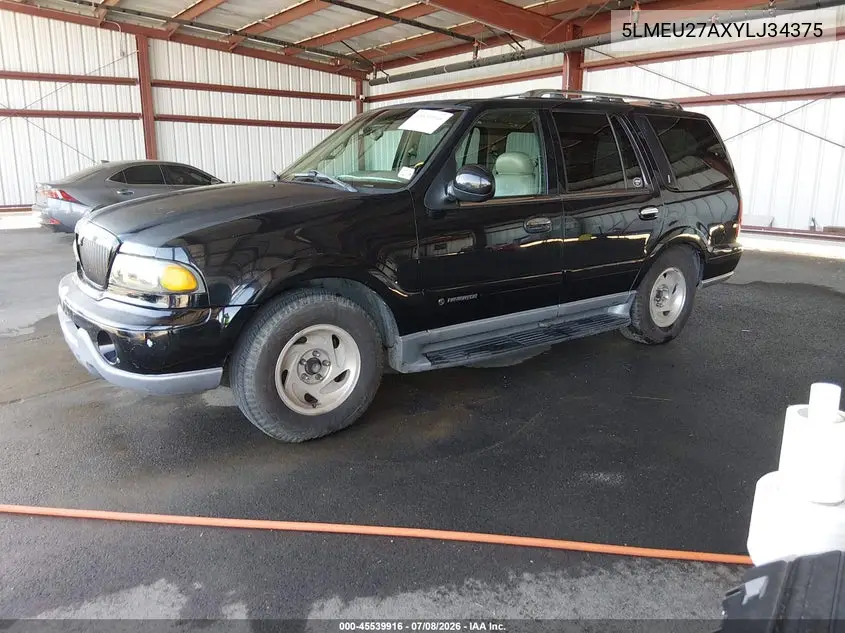2000 Lincoln Navigator VIN: 5LMEU27AXYLJ34375 Lot: 45539916
