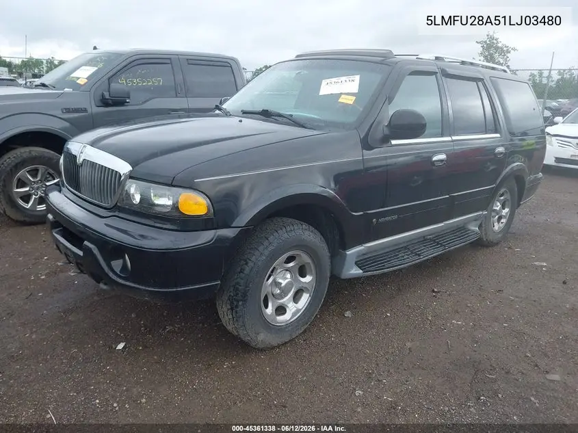 2001 Lincoln Navigator VIN: 5LMFU28A51LJ03480 Lot: 45361338