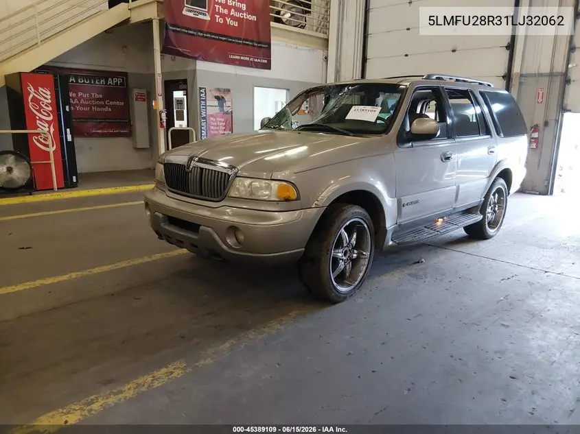 2001 Lincoln Navigator VIN: 5LMFU28R31LJ32062 Lot: 45389109
