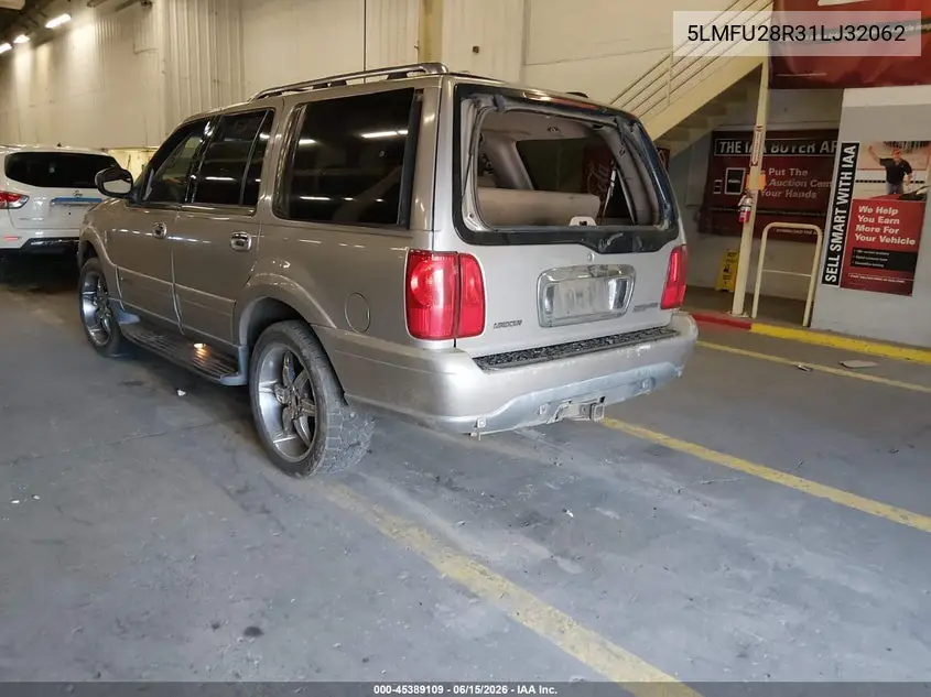 2001 Lincoln Navigator VIN: 5LMFU28R31LJ32062 Lot: 45389109