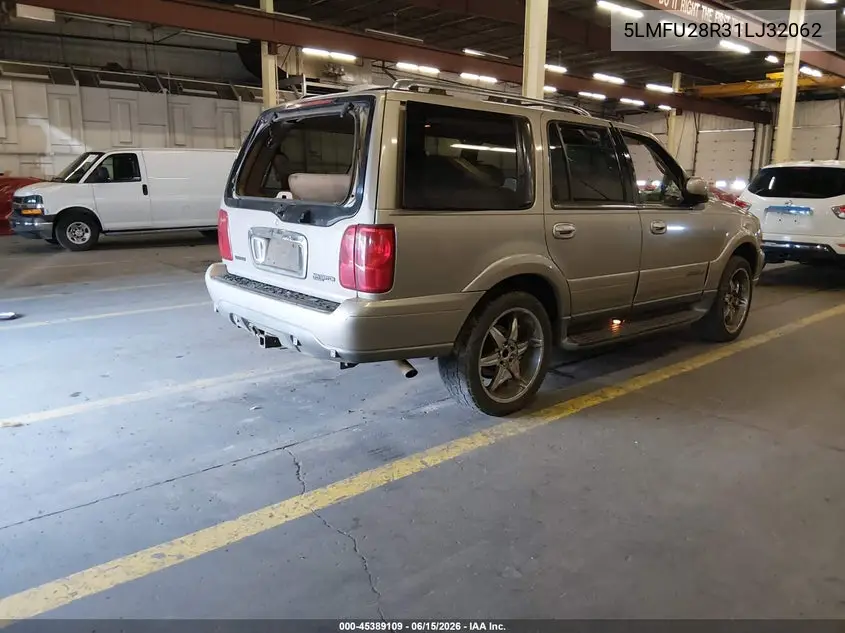 2001 Lincoln Navigator VIN: 5LMFU28R31LJ32062 Lot: 45389109