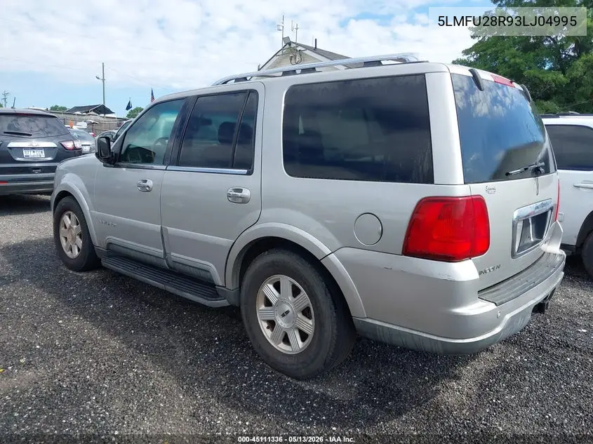 2003 Lincoln Navigator VIN: 5LMFU28R93LJ04995 Lot: 45111336