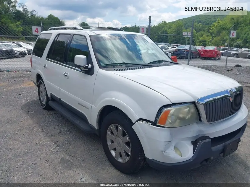 2003 Lincoln Navigator VIN: 5LMFU28R03LJ45824 Lot: 45552460