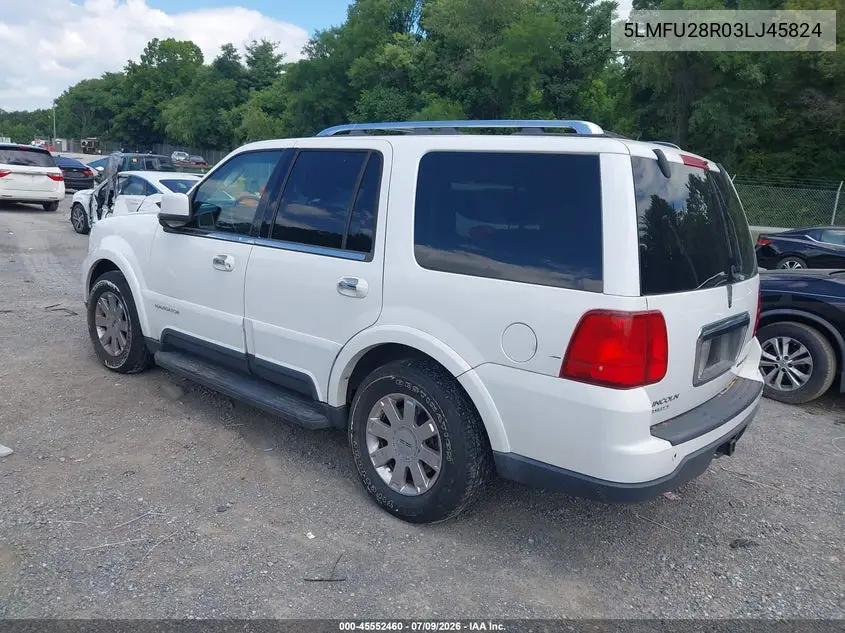 2003 Lincoln Navigator VIN: 5LMFU28R03LJ45824 Lot: 45552460
