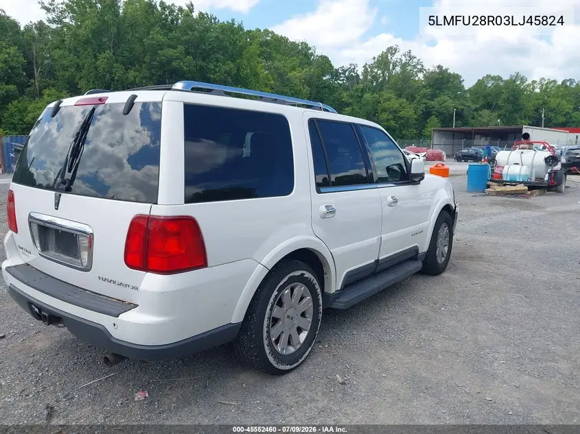 2003 Lincoln Navigator VIN: 5LMFU28R03LJ45824 Lot: 45552460