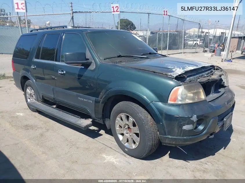 2003 Lincoln Navigator VIN: 5LMFU27R33LJ36147 Lot: 45596909