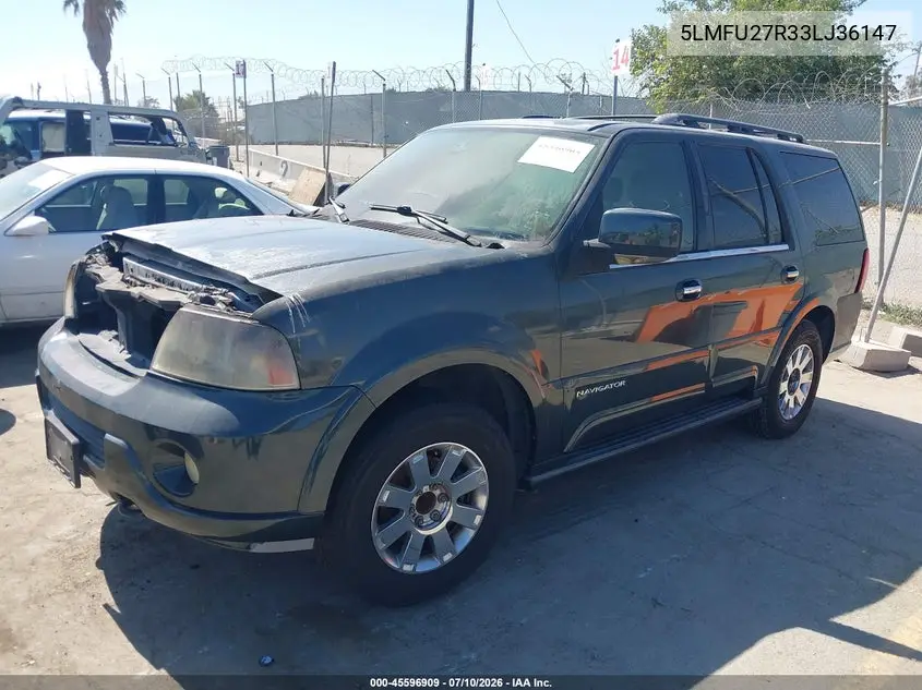 2003 Lincoln Navigator VIN: 5LMFU27R33LJ36147 Lot: 45596909