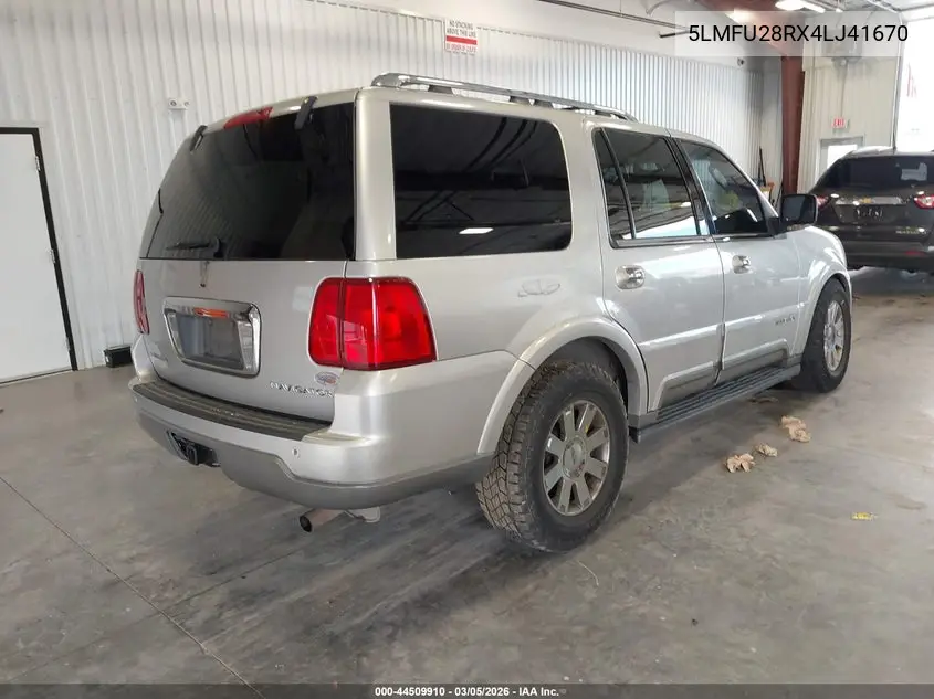 2004 Lincoln Navigator VIN: 5LMFU28RX4LJ41670 Lot: 44509910