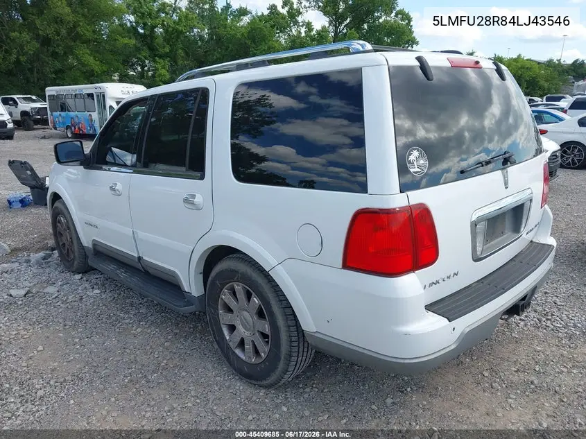 2004 Lincoln Navigator VIN: 5LMFU28R84LJ43546 Lot: 45409685