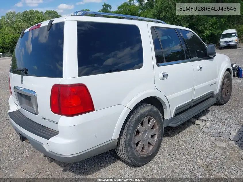 2004 Lincoln Navigator VIN: 5LMFU28R84LJ43546 Lot: 45409685