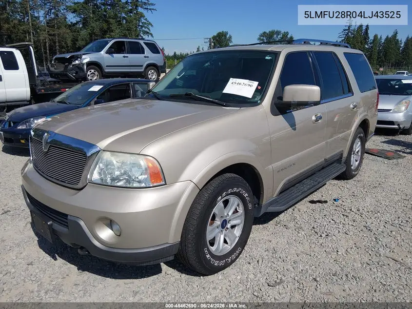 2004 Lincoln Navigator VIN: 5LMFU28R04LJ43525 Lot: 45462690