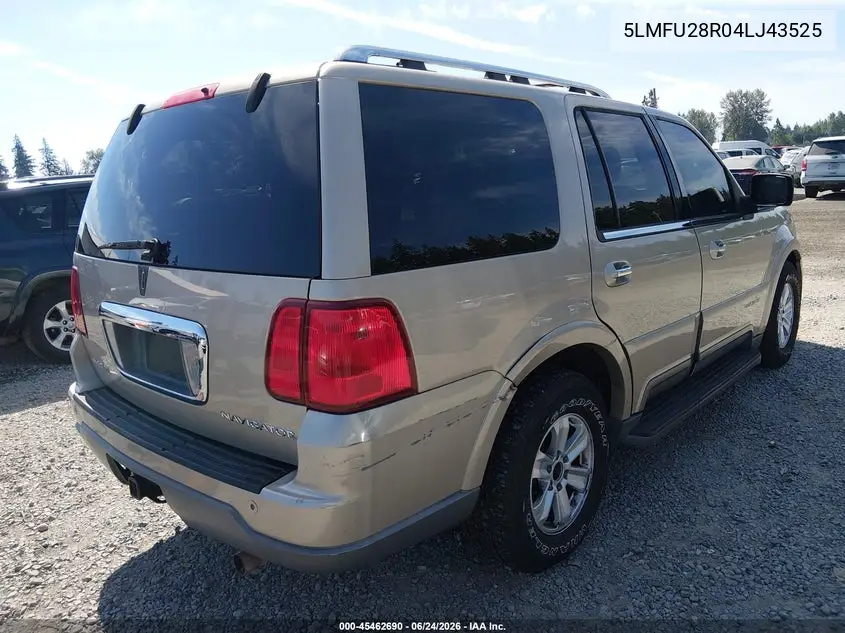 2004 Lincoln Navigator VIN: 5LMFU28R04LJ43525 Lot: 45462690