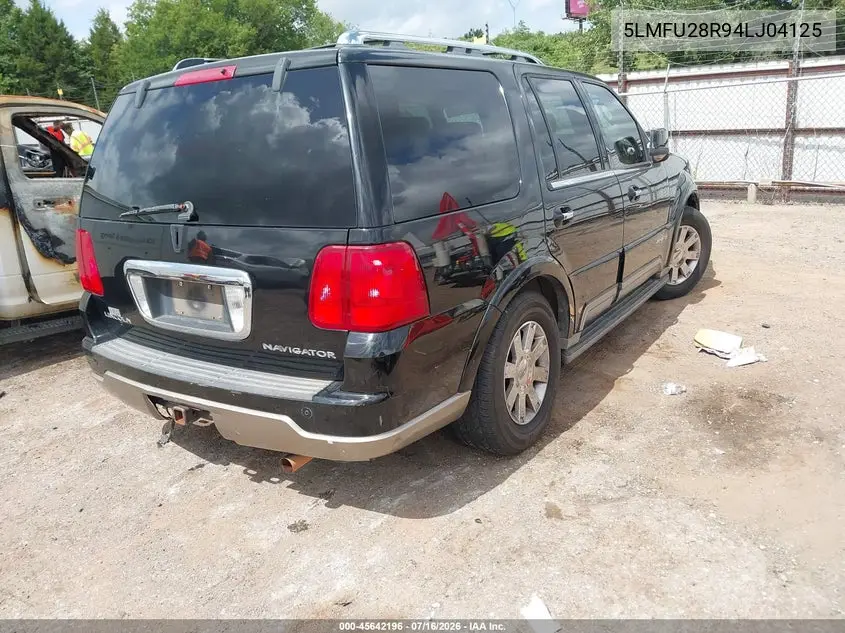 2004 Lincoln Navigator VIN: 5LMFU28R94LJ04125 Lot: 45642196