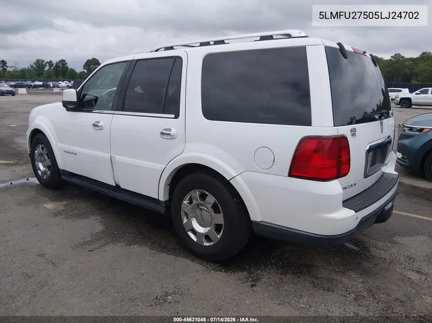 2005 Lincoln Navigator VIN: 5LMFU27505LJ24702 Lot: 45621046