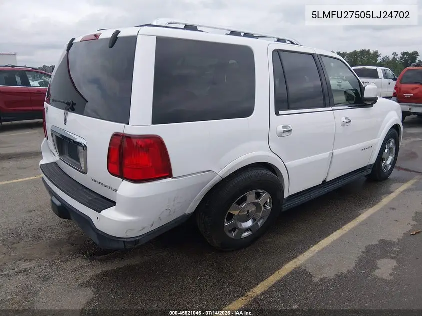 2005 Lincoln Navigator VIN: 5LMFU27505LJ24702 Lot: 45621046