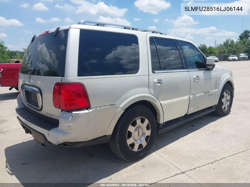 2006 Lincoln Navigator Luxury/Ultimate VIN: 5LMFU28516LJ06144 Lot: 45349502