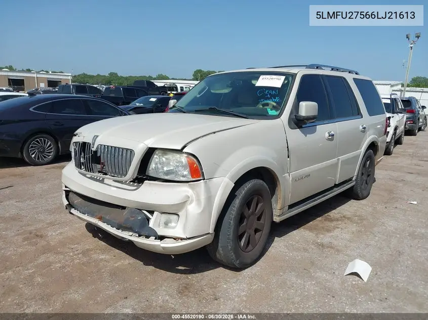 2006 Lincoln Navigator Luxury/Ultimate VIN: 5LMFU27566LJ21613 Lot: 45520190