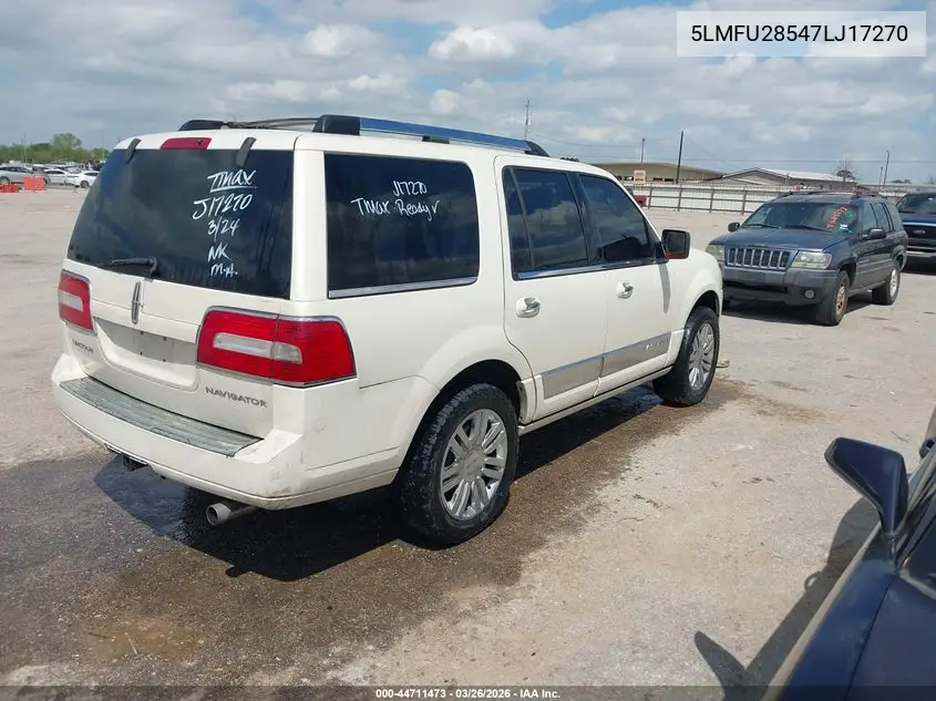 5LMFU28547LJ17270 2007 Lincoln Navigator Ultimate