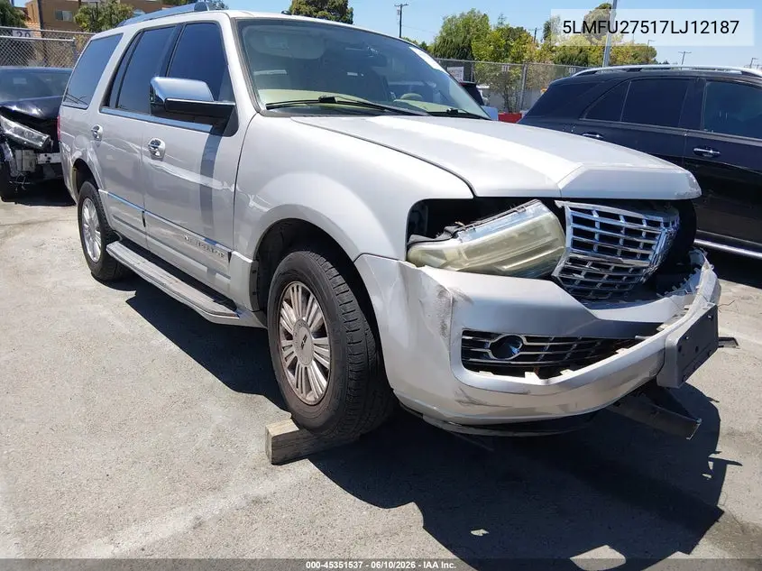2007 Lincoln Navigator Ultimate VIN: 5LMFU27517LJ12187 Lot: 45351537