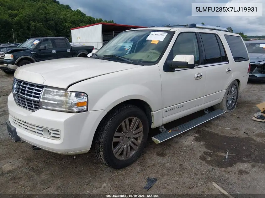 2007 Lincoln Navigator VIN: 5LMFU285X7LJ19931 Lot: 45392853