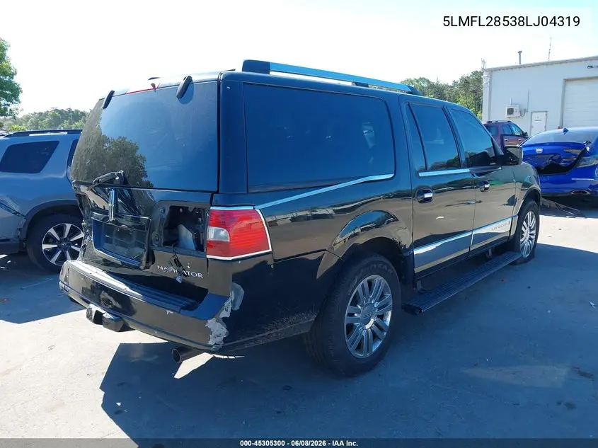 2008 Lincoln Navigator L VIN: 5LMFL28538LJ04319 Lot: 45305300